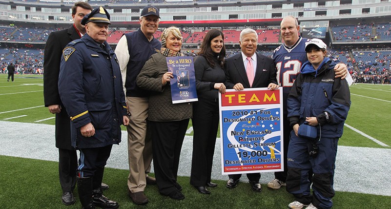 Patriots Recognized as Top NFL Team for Designated Driver Program
