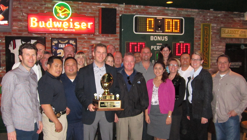 San Diego Chargers won the AFC West Designated Driver Challenge. They were recognized by TEAM Coalition and Bud Light on February 13, 2012 along with representatives from California Highway Patrol and Centerplate.