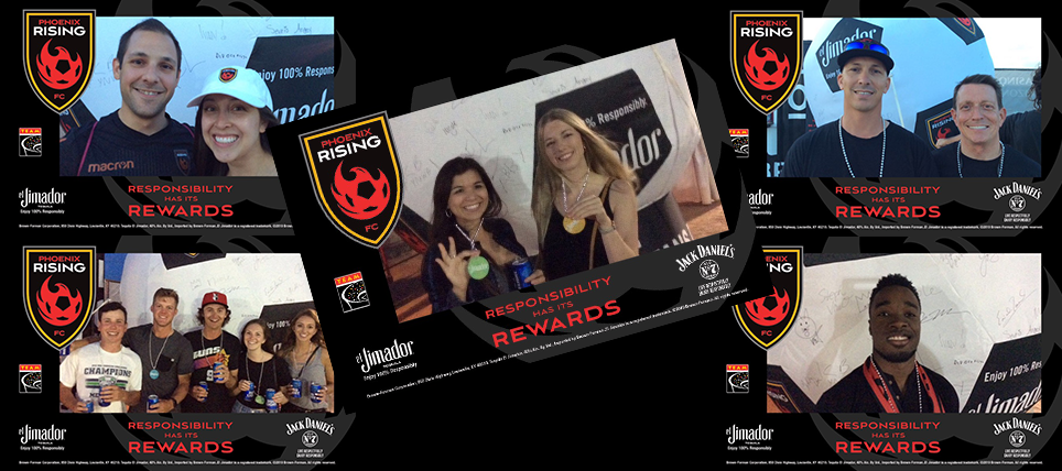 Phoenix Rising FC Fans Live Respectfully And Enjoy 100% Responsibly with el Jimador and Jack Daniel’s